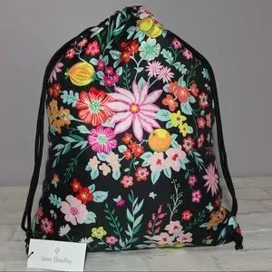 Vera Bradley Drawstring Backsack Backpack in Tangerine Twist pattern Vera Bradley Tangerine Twist Backsack Backpack In Great  main image 3